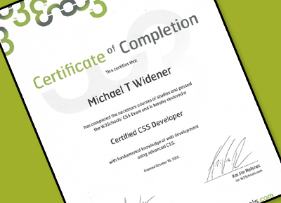 CSS certification thumbnail